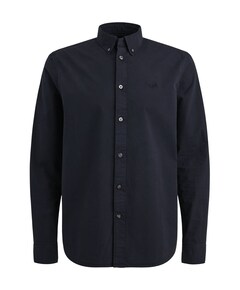 Heren overhemd lange mouw blauw