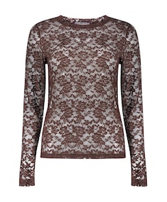 Dames longsleeve bruin