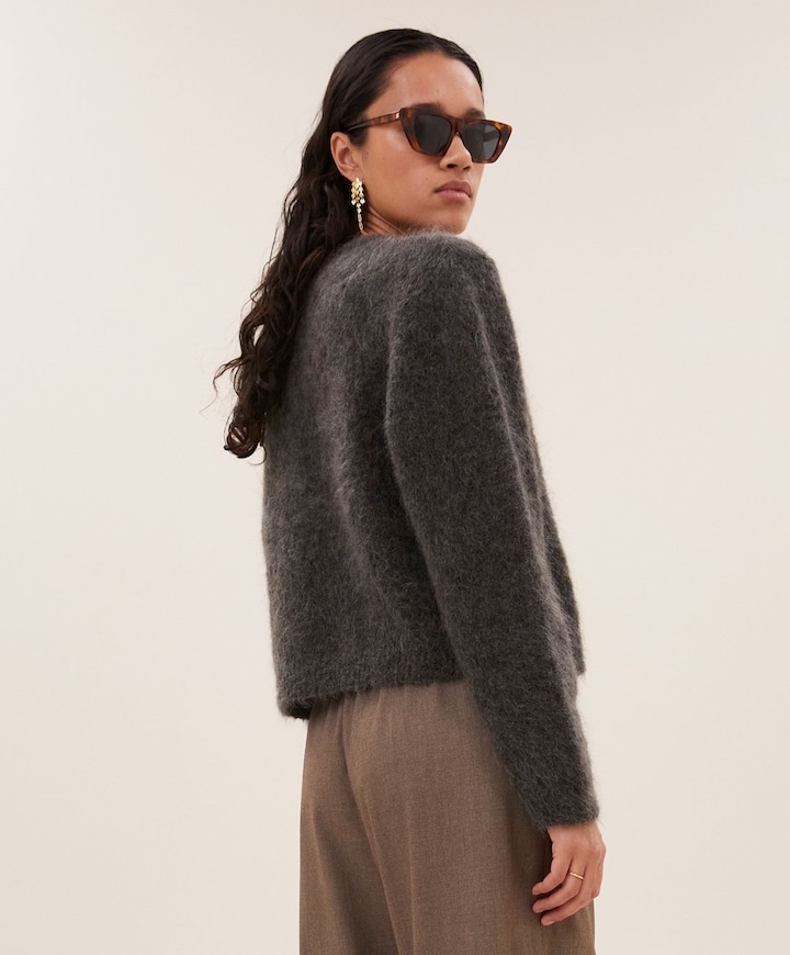 Dames vest bruin
