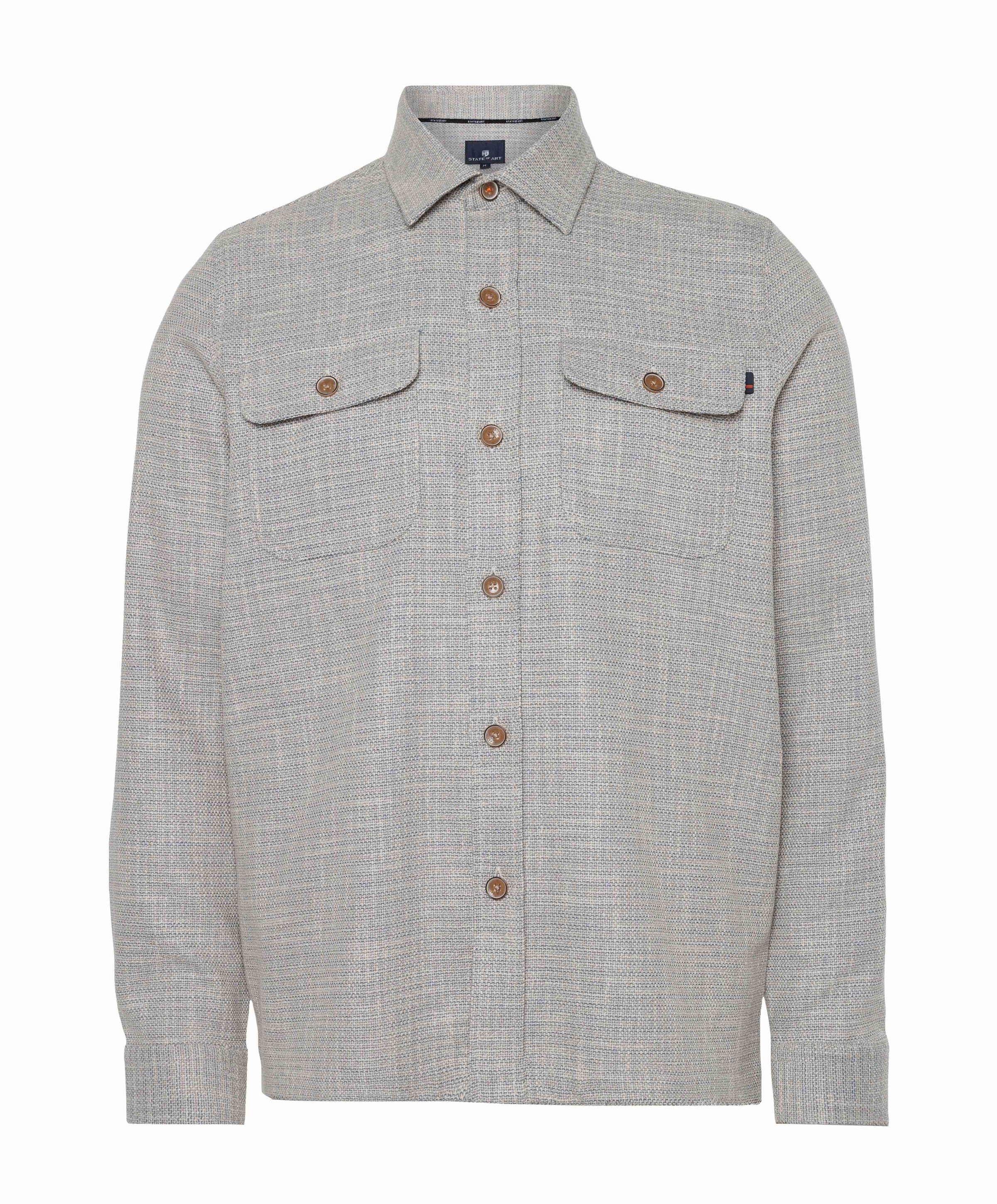 Heren overshirt blauw