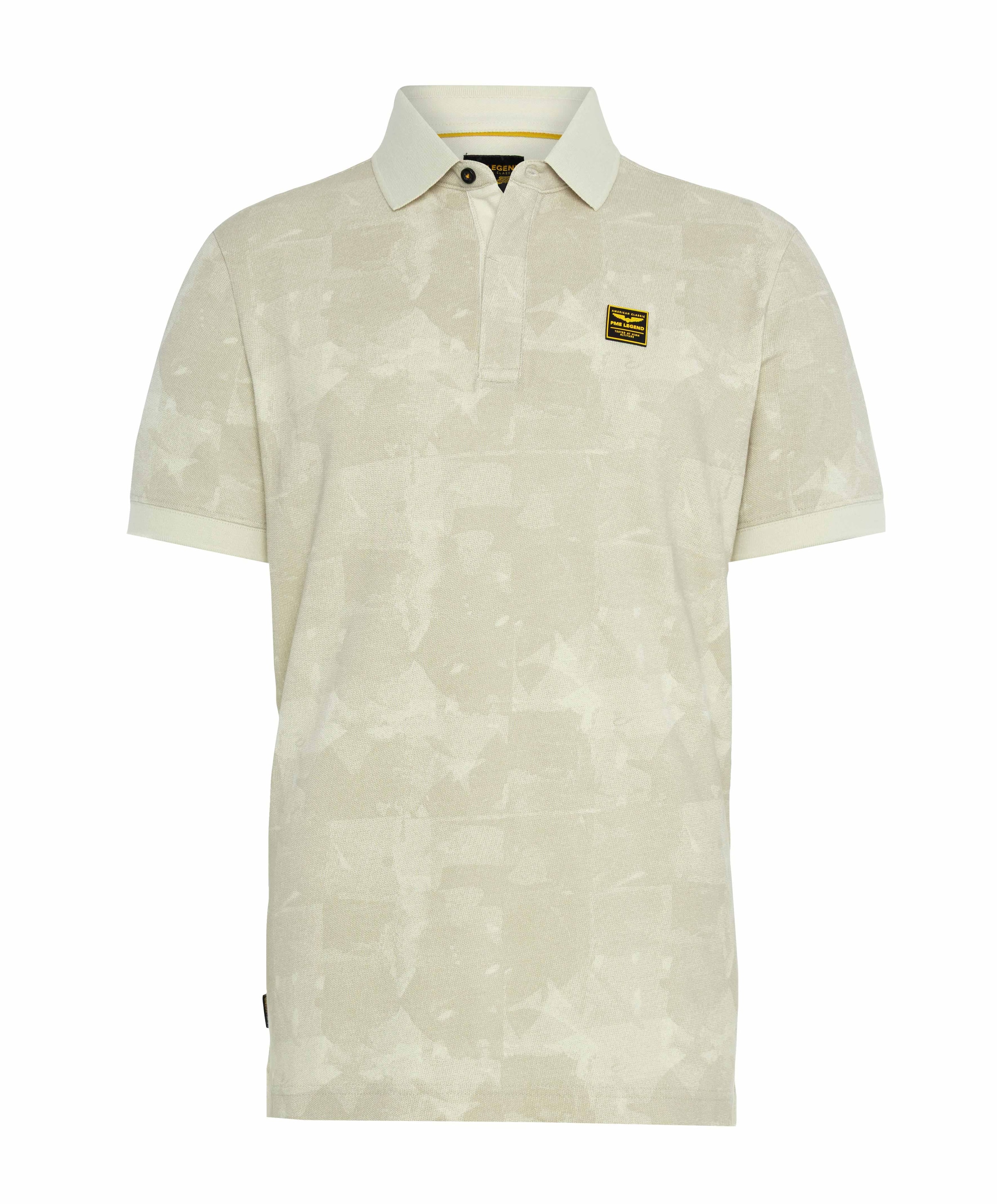 Heren polo beige