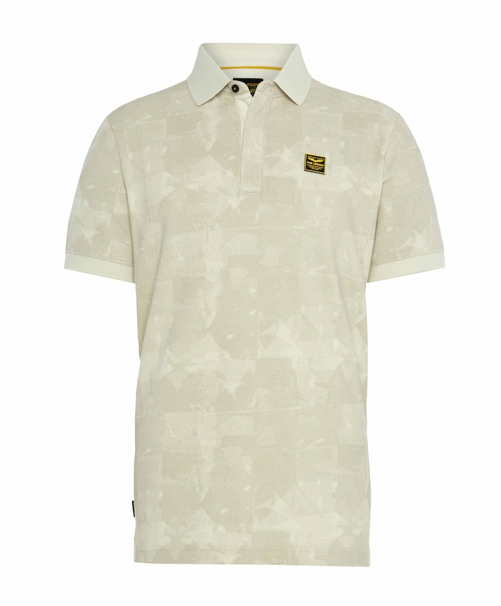 Heren polo beige
