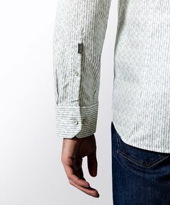 Heren overhemd lange mouw groen