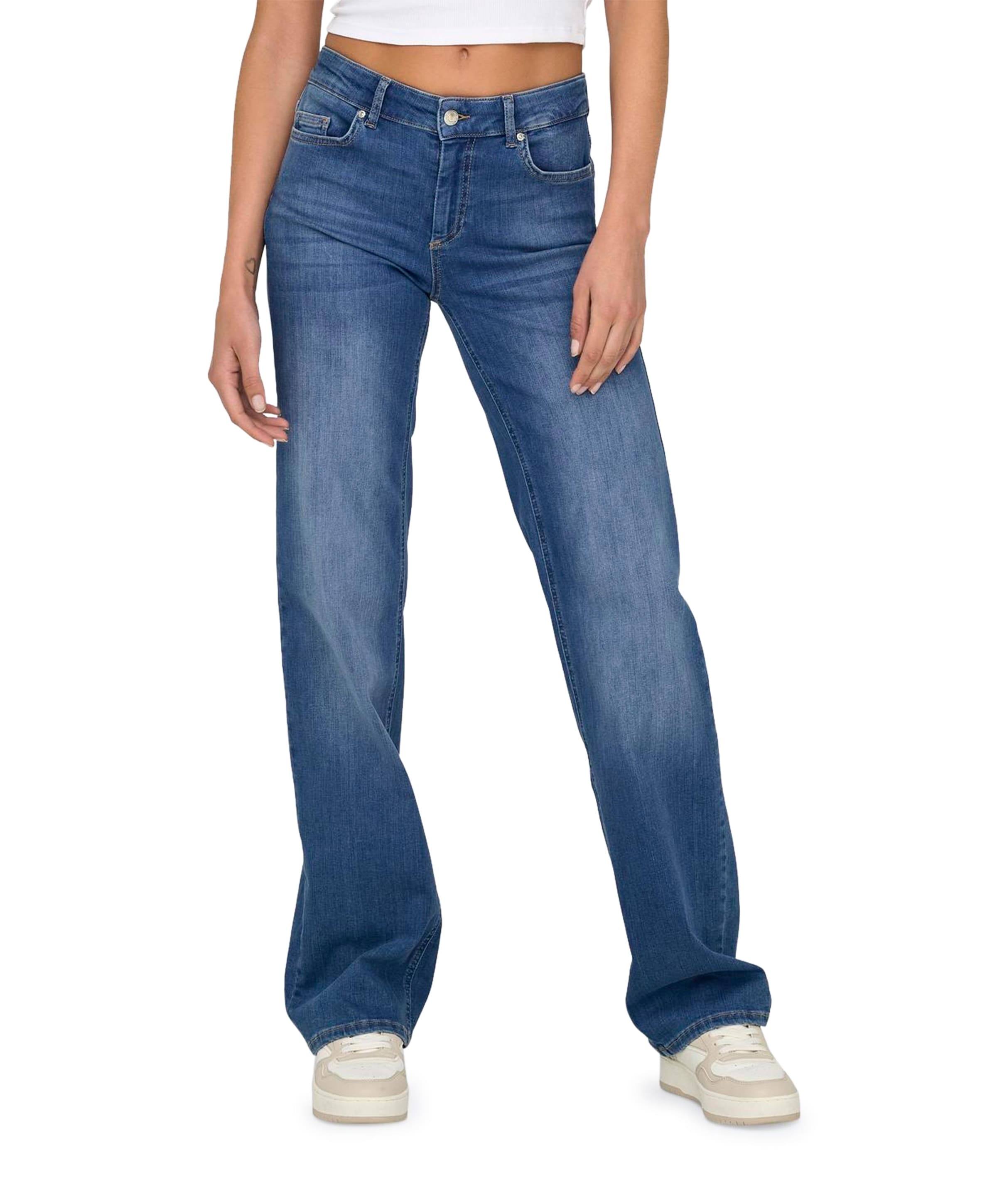 ONLBLUSH MID STRAIGHT DNM REA12187 dames jeans blauw