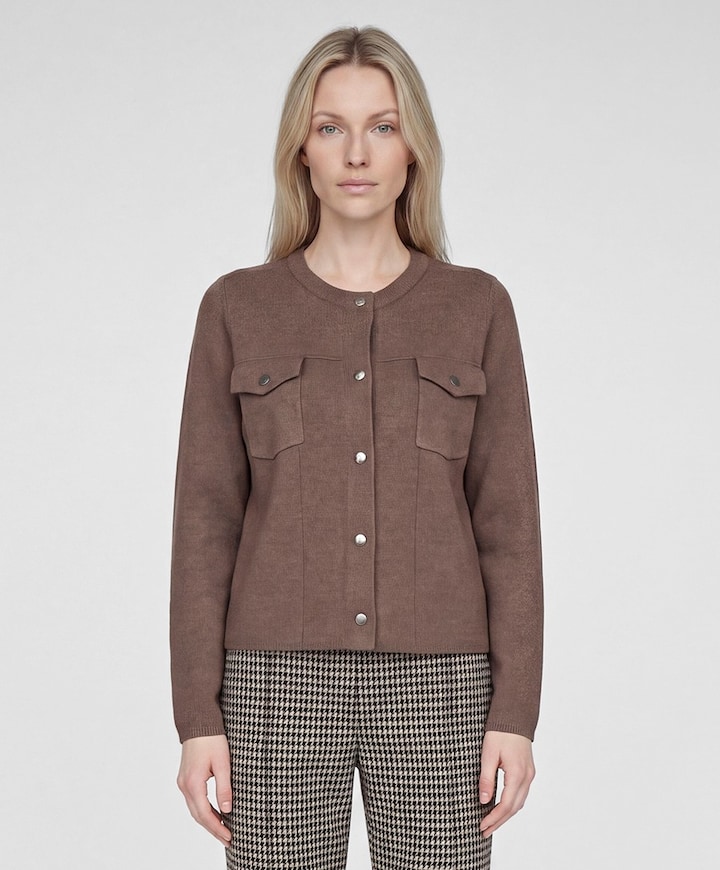 Dames vest bruin