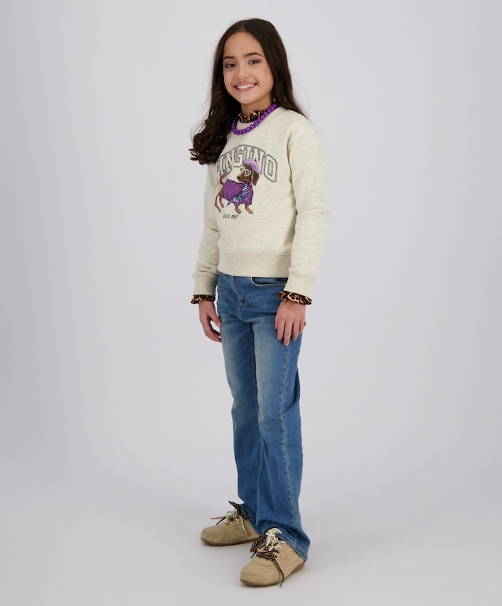 Meisjes sweater ecru