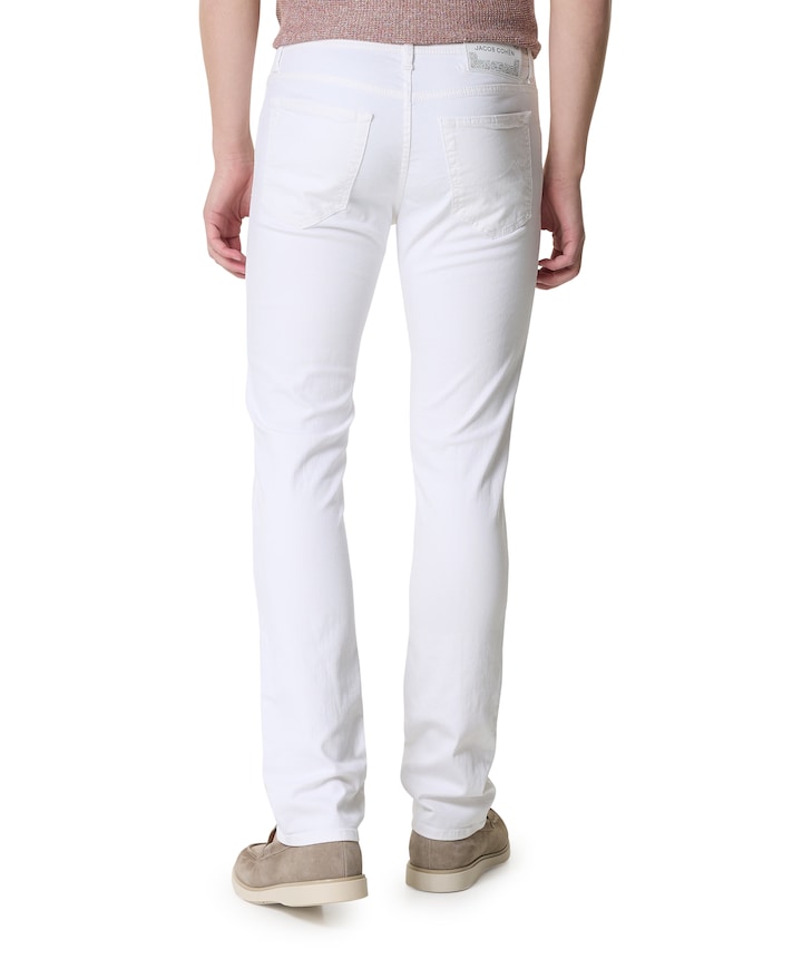 Nick Slim 5 pkt heren jeans wit