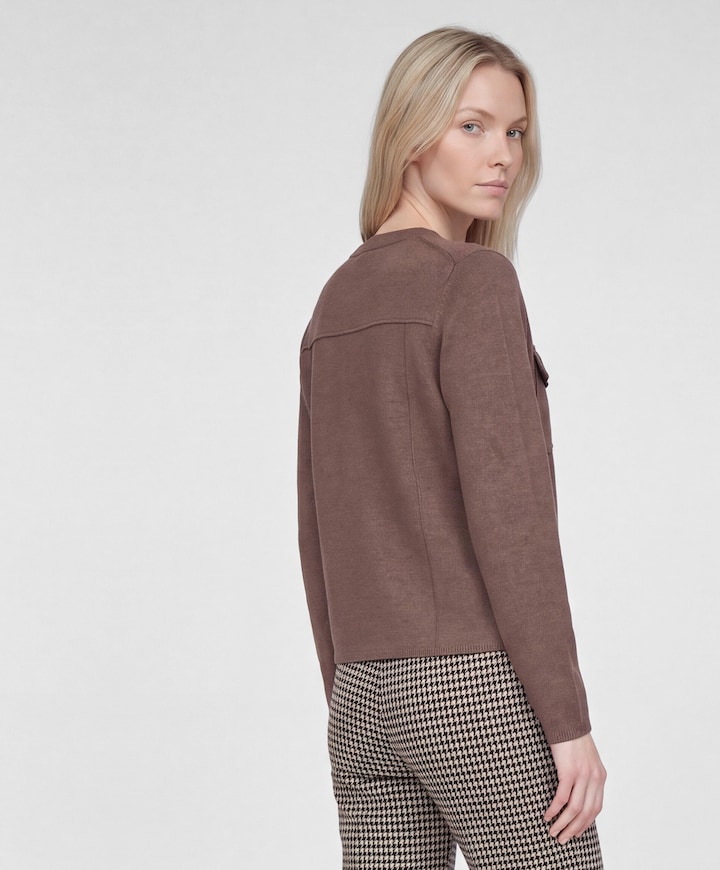 Dames vest bruin