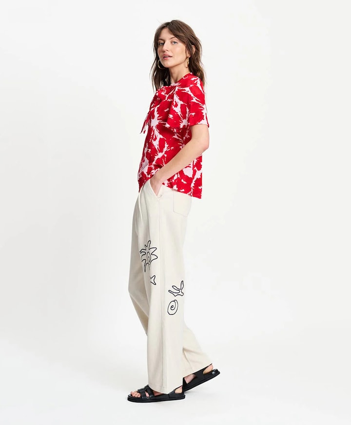 Dames blouse rood