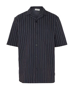 Heren overhemd korte mouw blauw