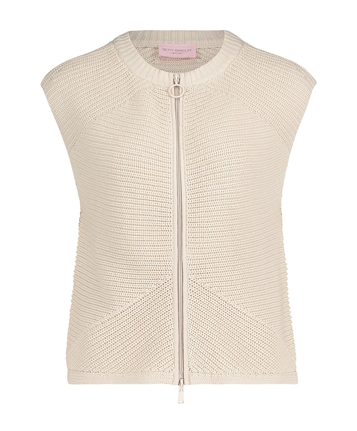 Dames vest beige