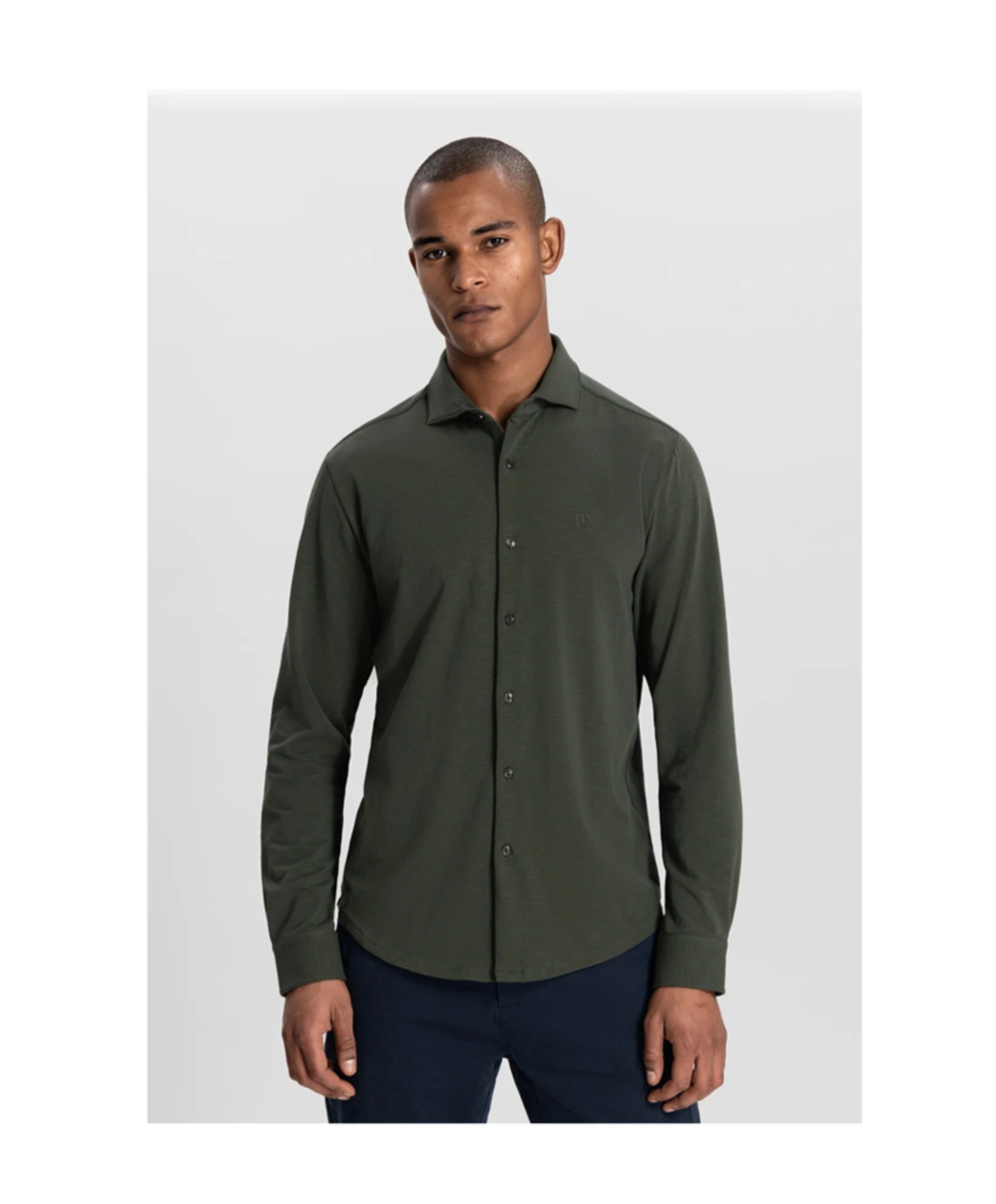 COOFANDY Herenoverhemd met lange mouwen, businessoverhemd, stretch, met zak, S-5XL, wit, L