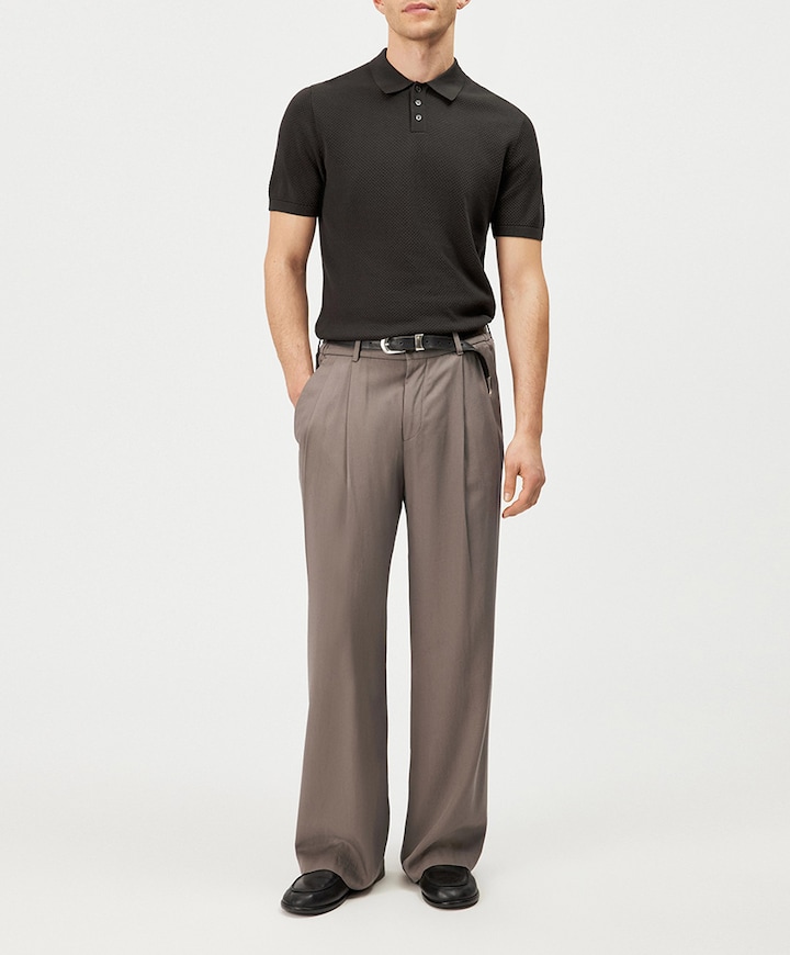 Heren polo bruin