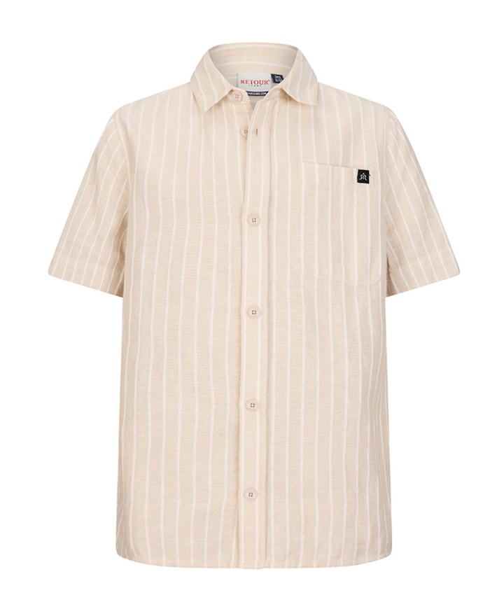 Jongens overhemd korte mouw ecru