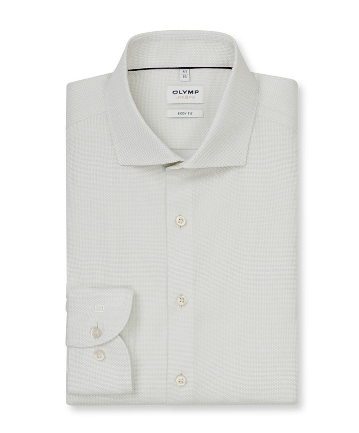 Heren overhemd lange mouw groen