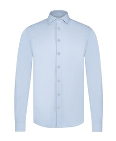 Heren overhemd lange mouw blauw