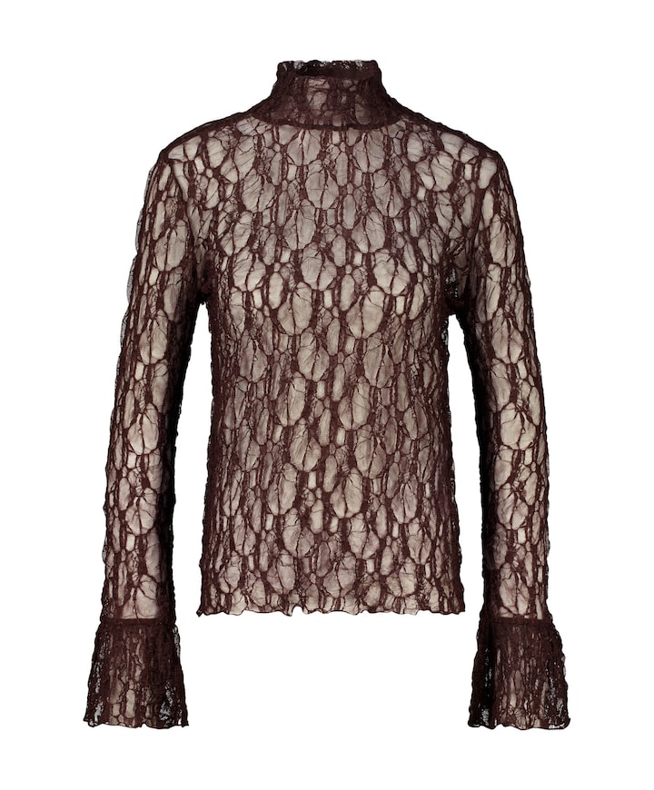 Dames longsleeve bruin