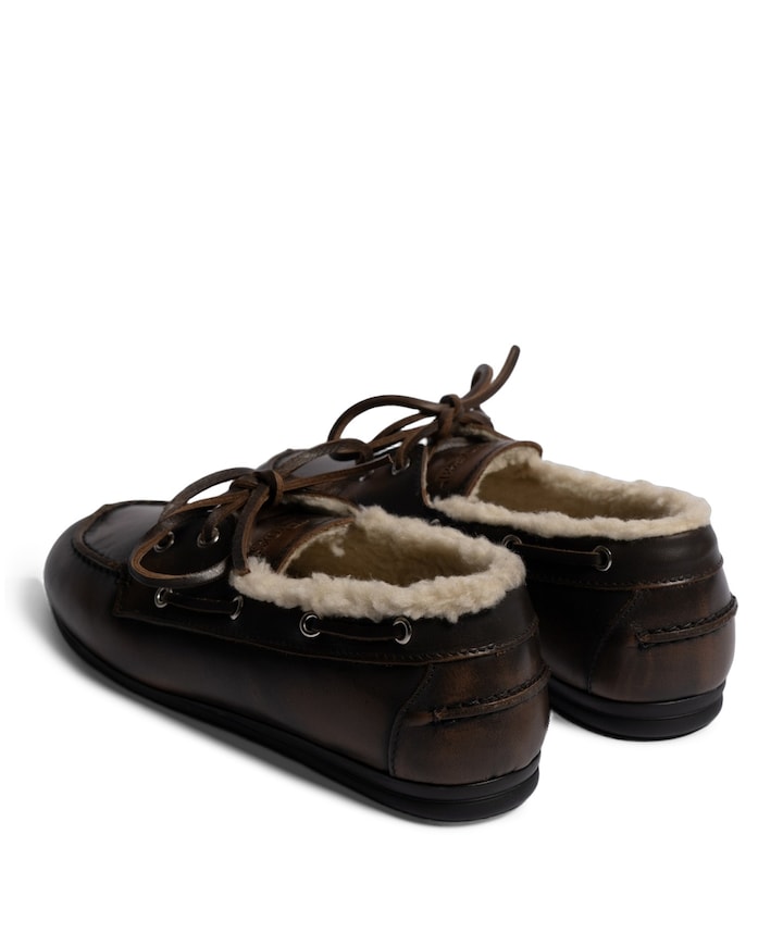 Boat Loafer Brushed dames instappers bruin