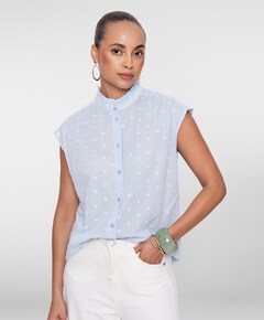 Dames blouse blauw