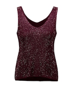 Dames top bordeaux