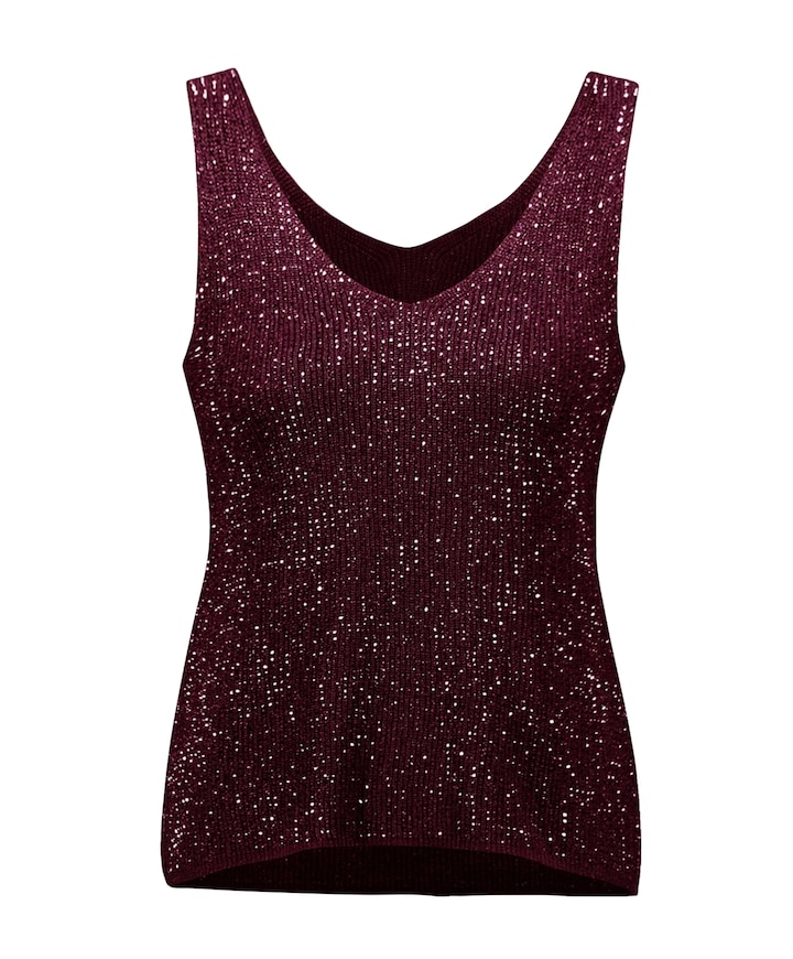 Dames top bordeaux
