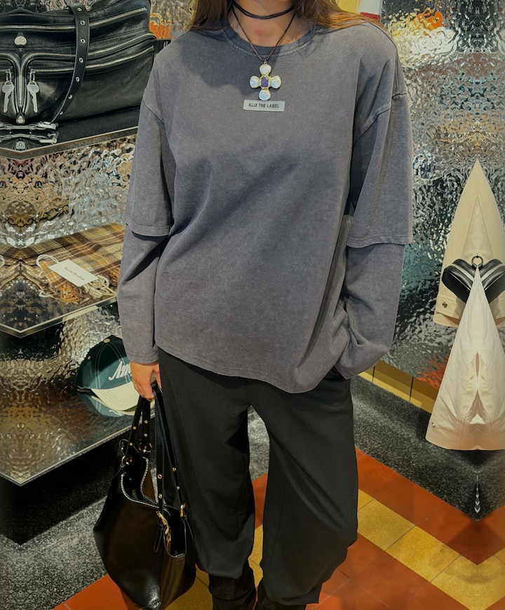 Dames longsleeve grijs