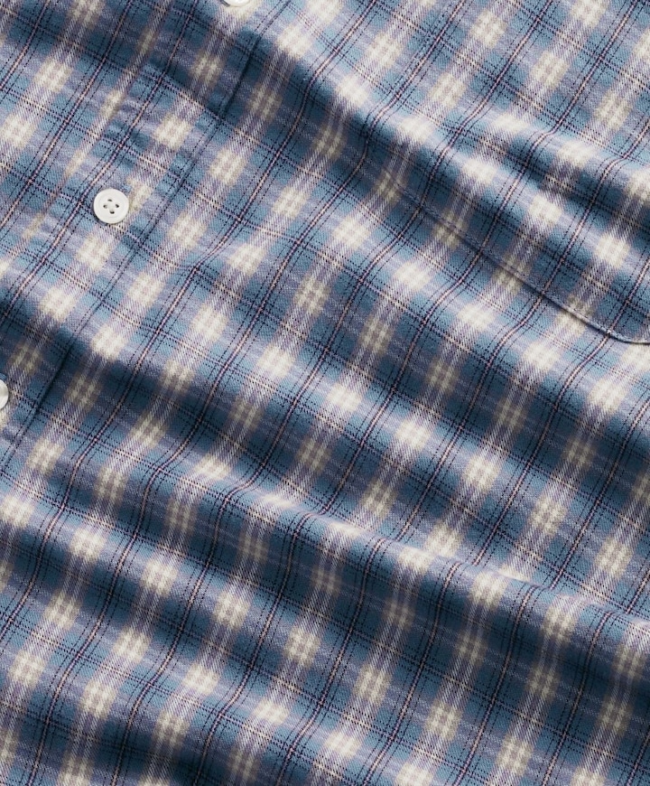 Heren overhemd lange mouw blauw