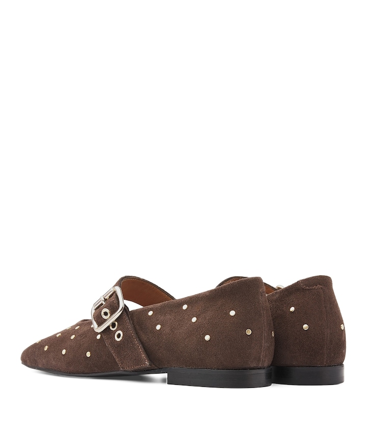 Lou Nina dames ballerina's bruin