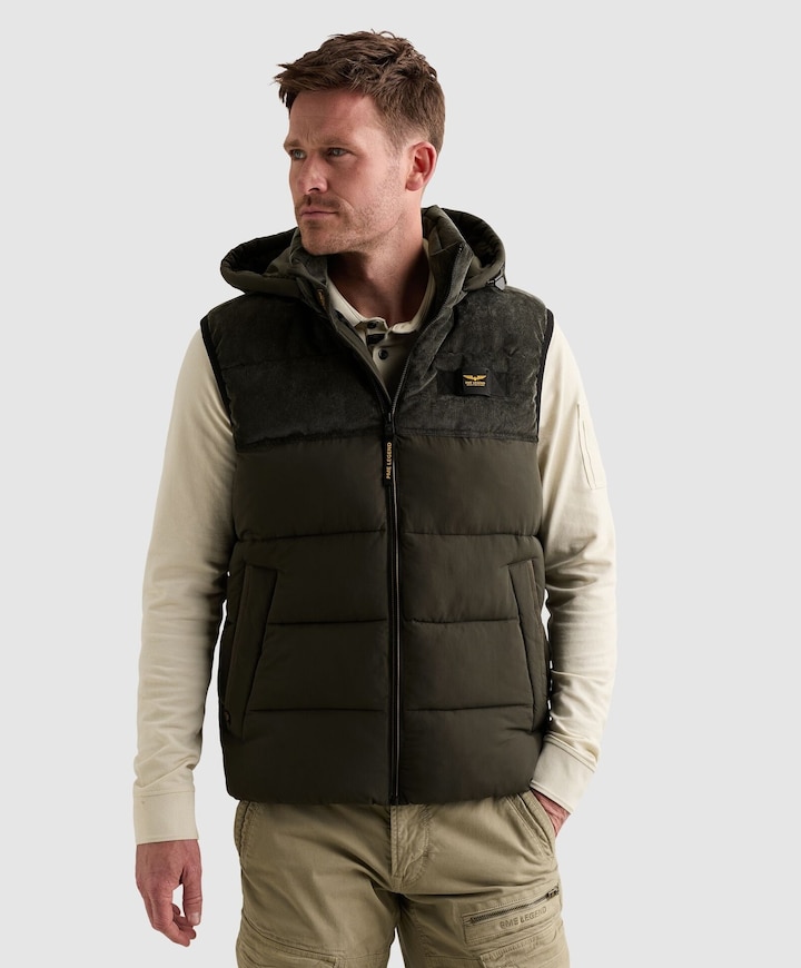 Heren bodywarmer groen