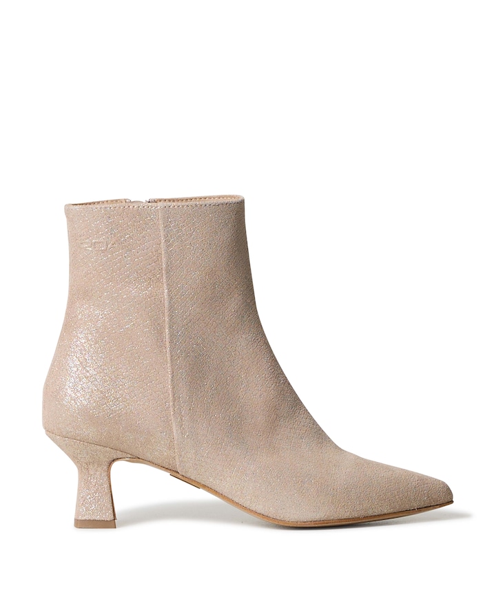 dames enkellaarzen beige