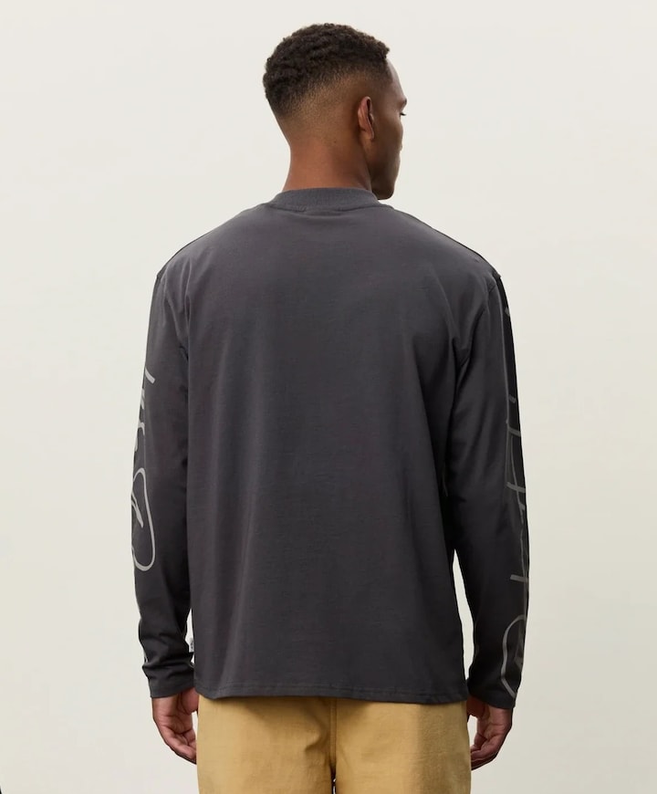 Heren longsleeve grijs