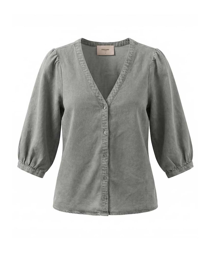 Dames blouse grijs