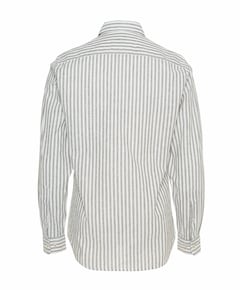 Heren overhemd lange mouw bruin