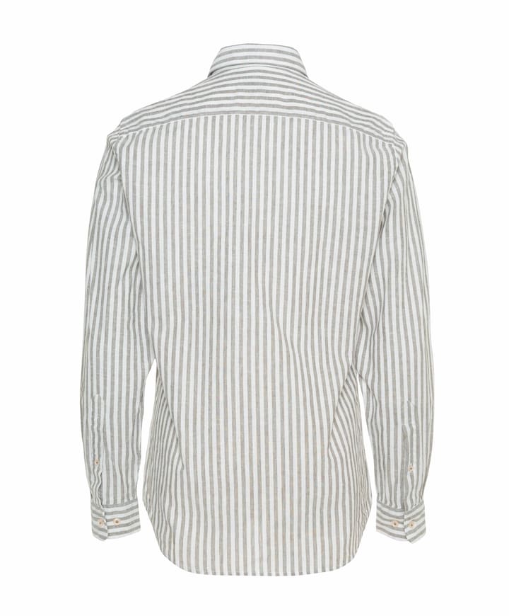 Heren overhemd lange mouw bruin