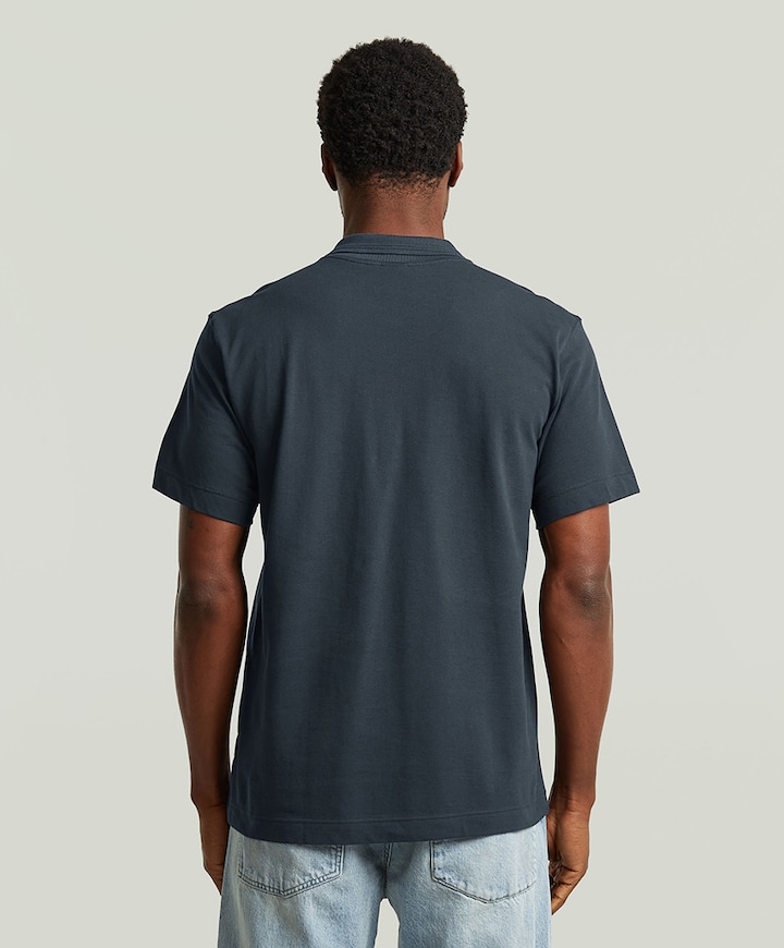 Heren polo blauw