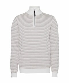 Heren trui met rits ecru