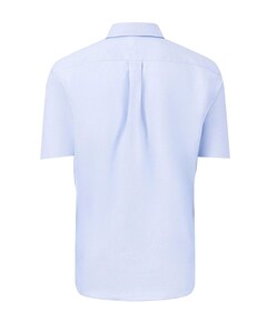 Heren overhemd korte mouw blauw