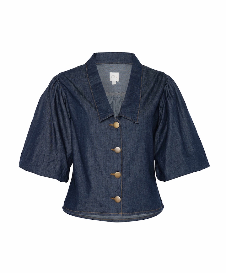 Dames blouse blauw