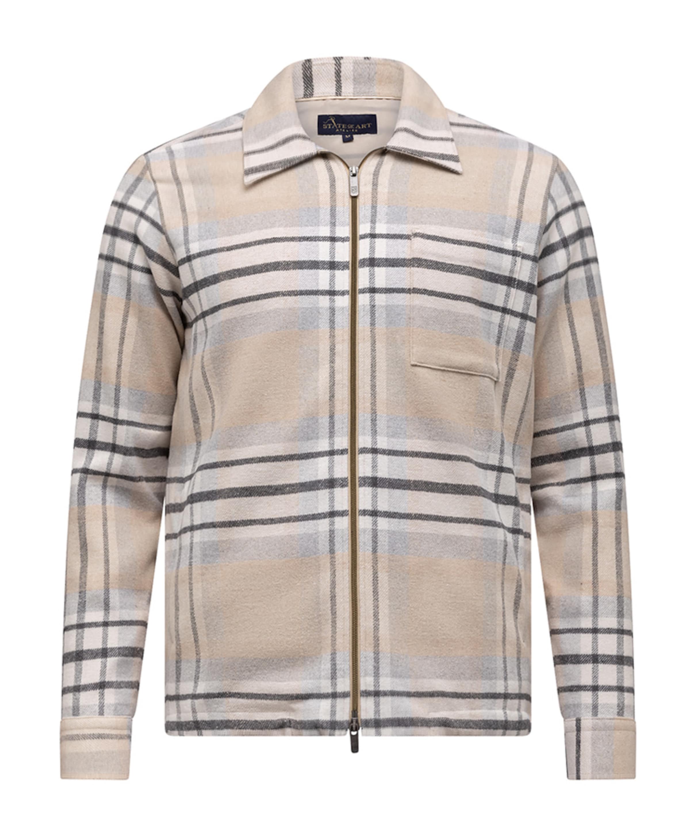 Heren overshirt beige