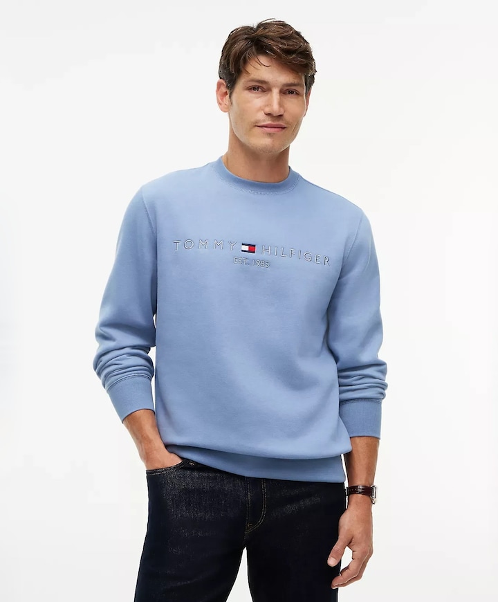 Heren sweater blauw