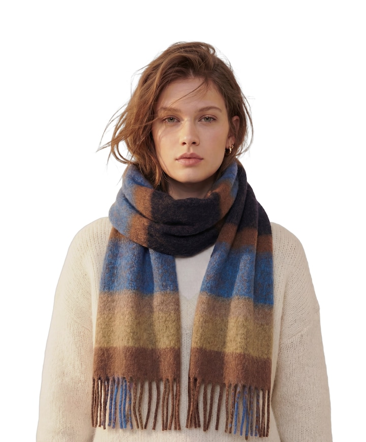 Dames sjaal blauw