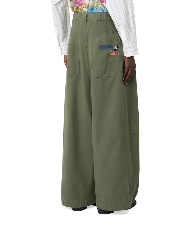Bacca Diagonale Puro Cotone  dames broek groen