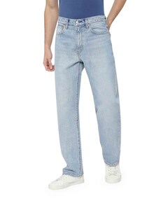 568 Loose straight heren jeans blauw