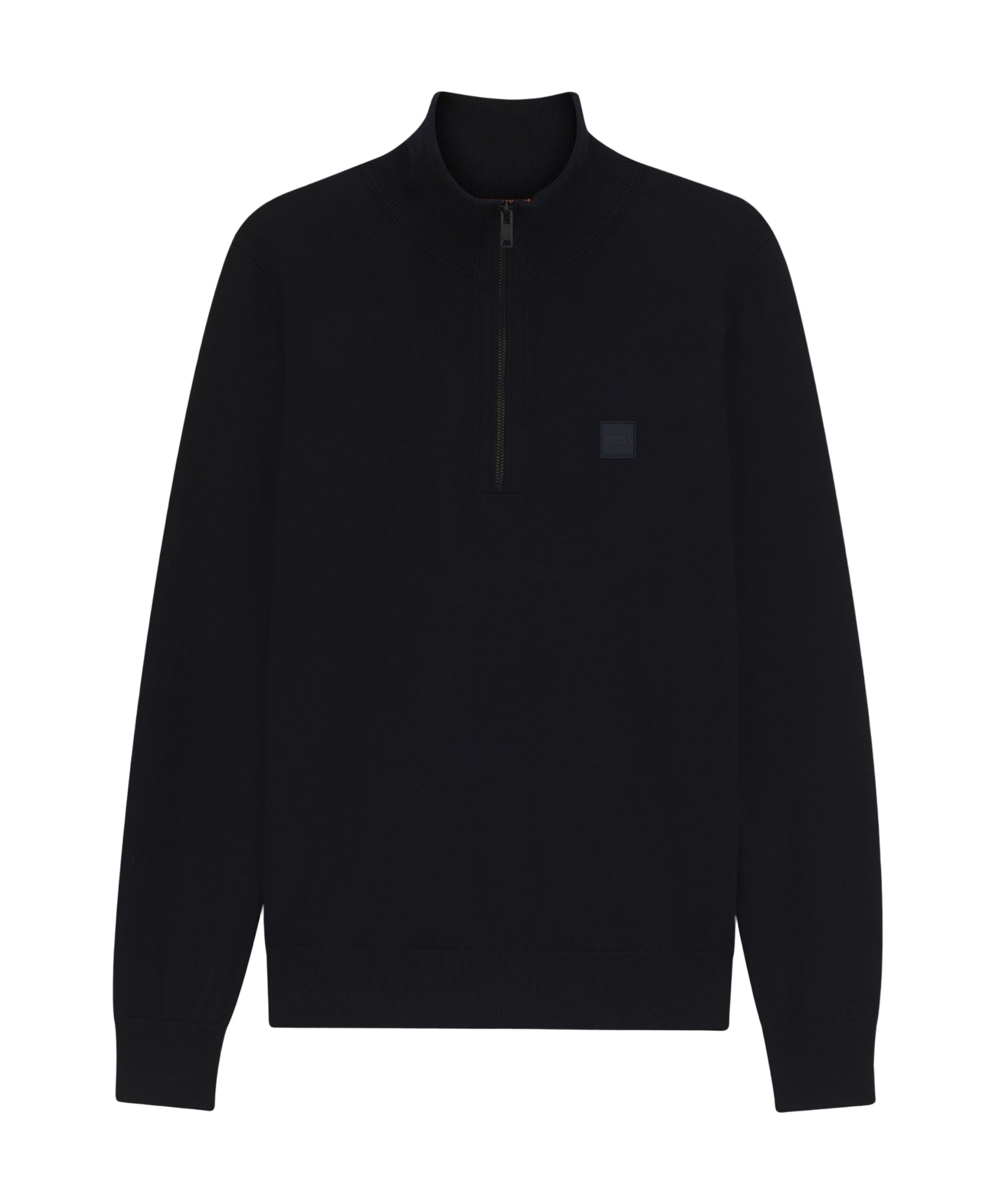 Heren trui met rits blauw