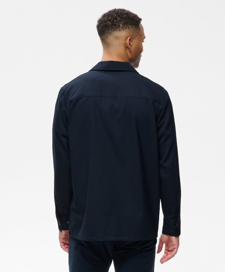 Heren overshirt blauw