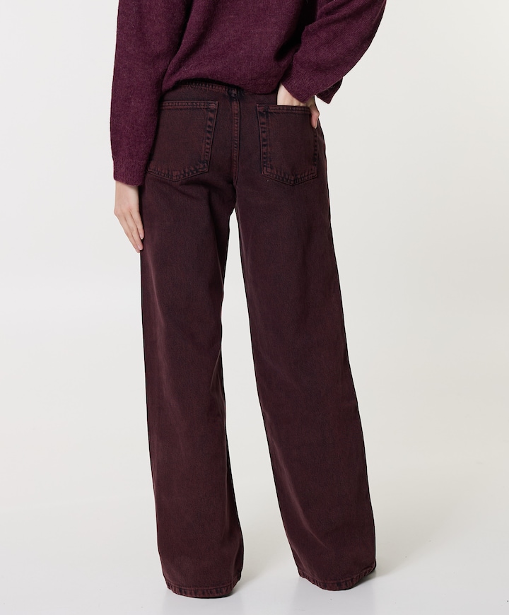Nuit wide leg jeans bordeaux