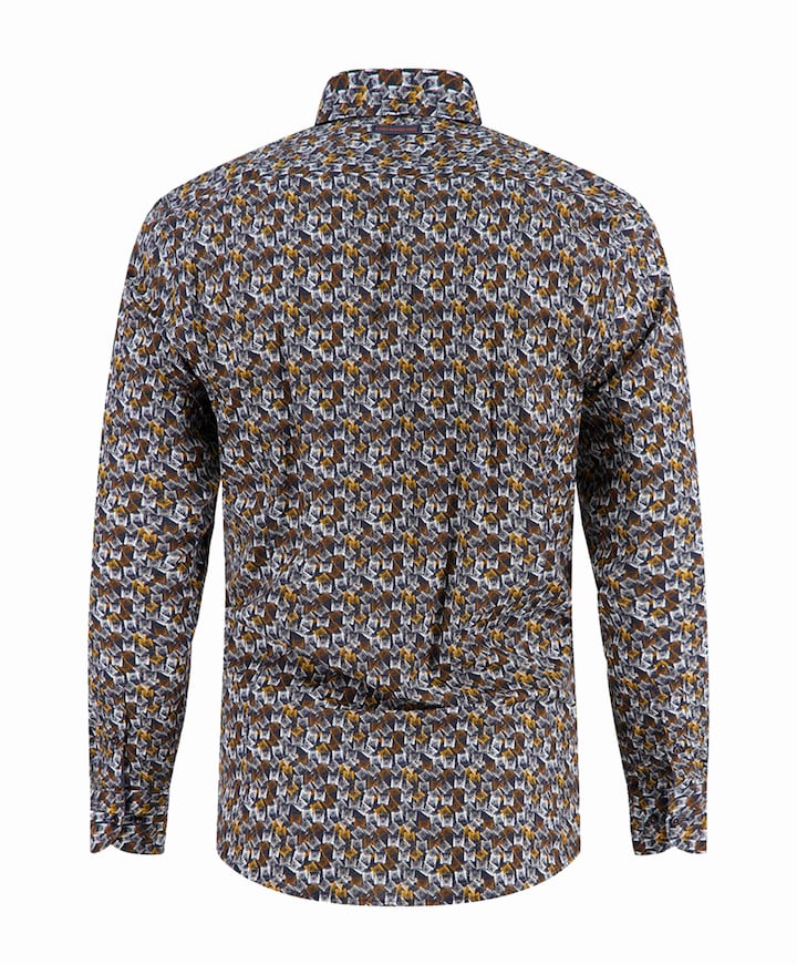 Overhemd lange mouw geel