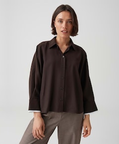 Dames blouse bruin