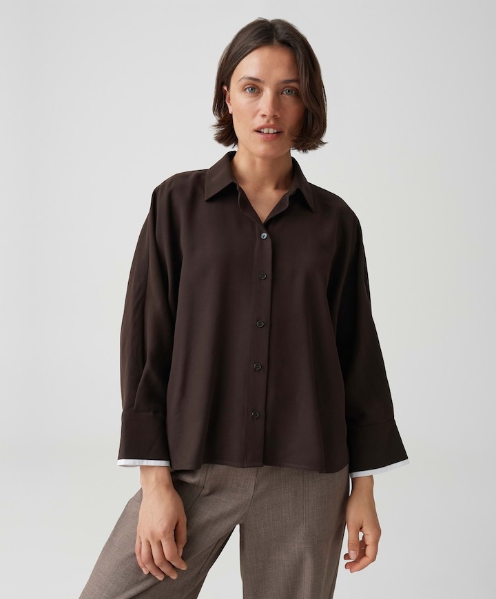 Dames blouse bruin