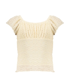 Meisjes top ecru